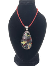 Load image into Gallery viewer, Fused glass dichroic pendants
